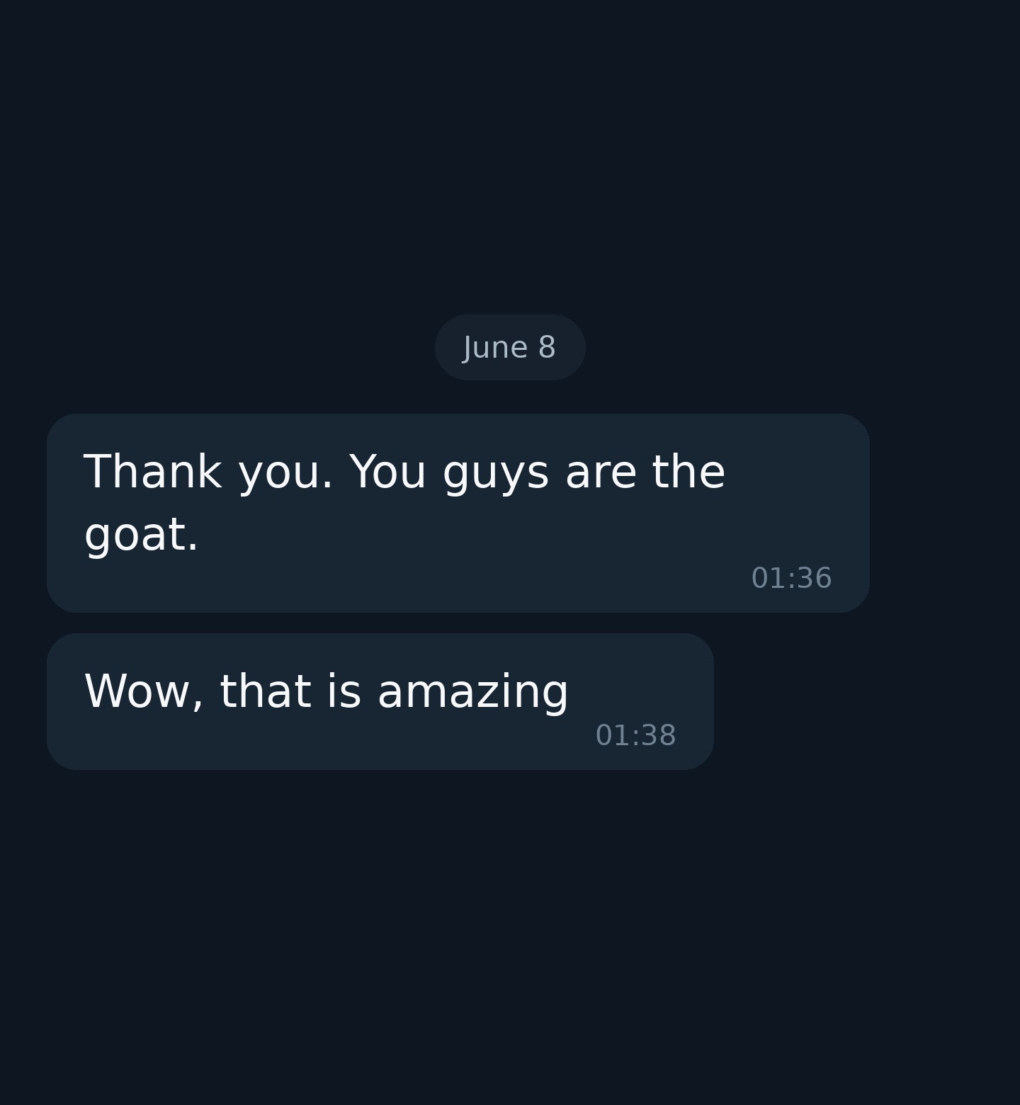 You guys are the goat
