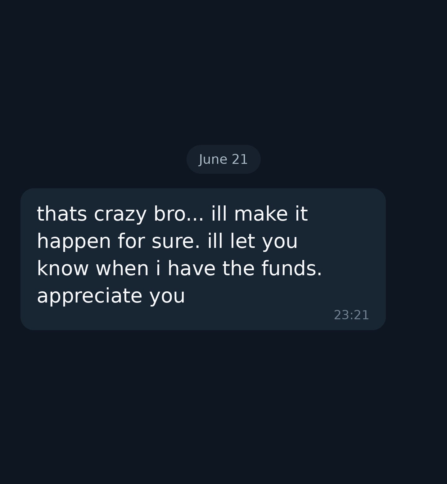 Appreciate you